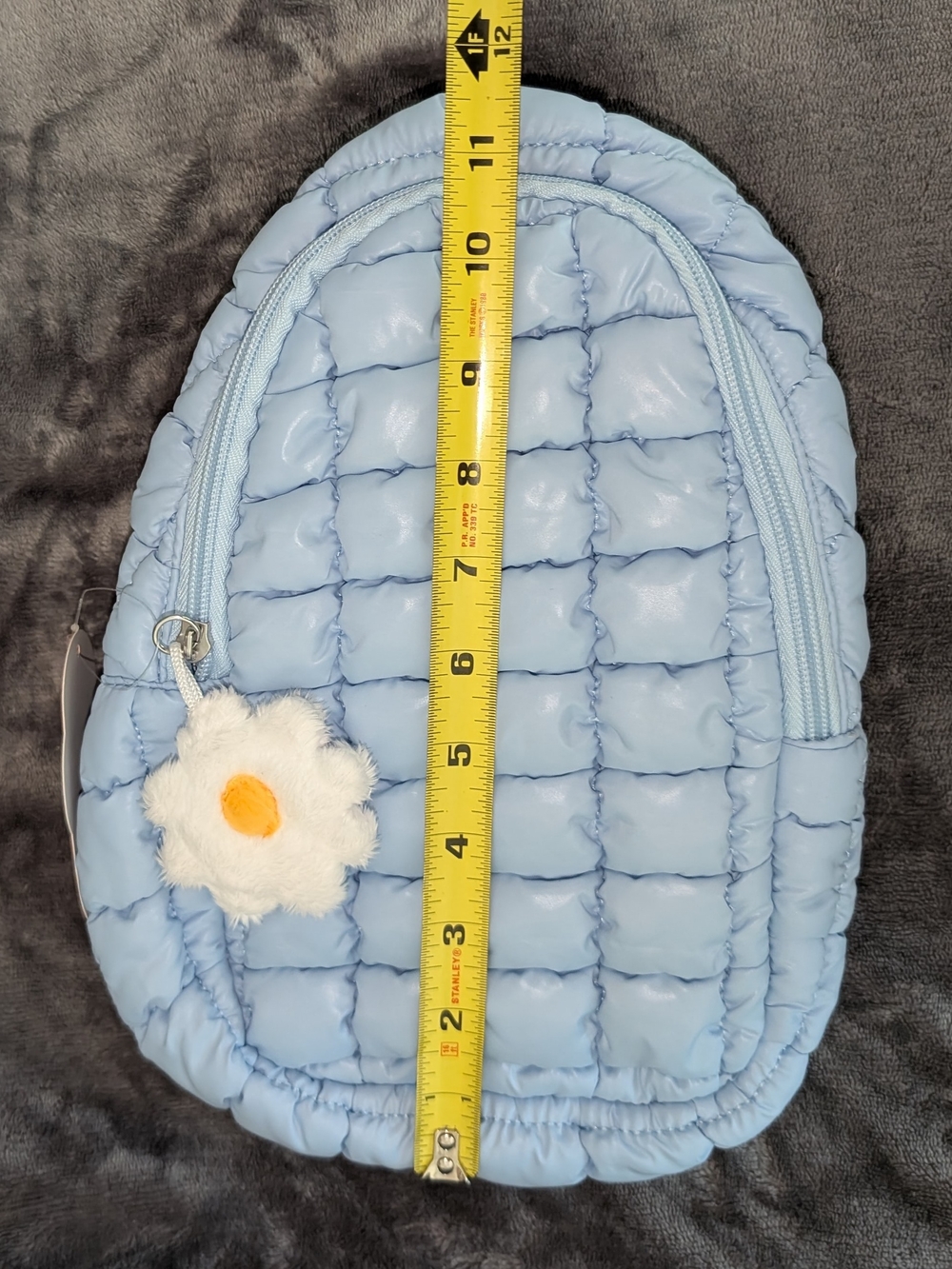 Adorable Wonder Nation Puffer Sling Bag Daisy Light Blue Hot Pink W Fun Charm - Picture 8 of 15